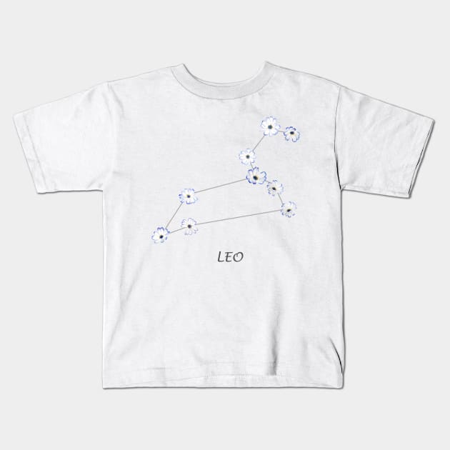 Leo zodiac sign Kids T-Shirt by colorandcolor